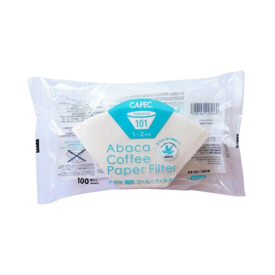 filtr papierowy trapezoidalny abaca biały, cup1 2, 100szt.