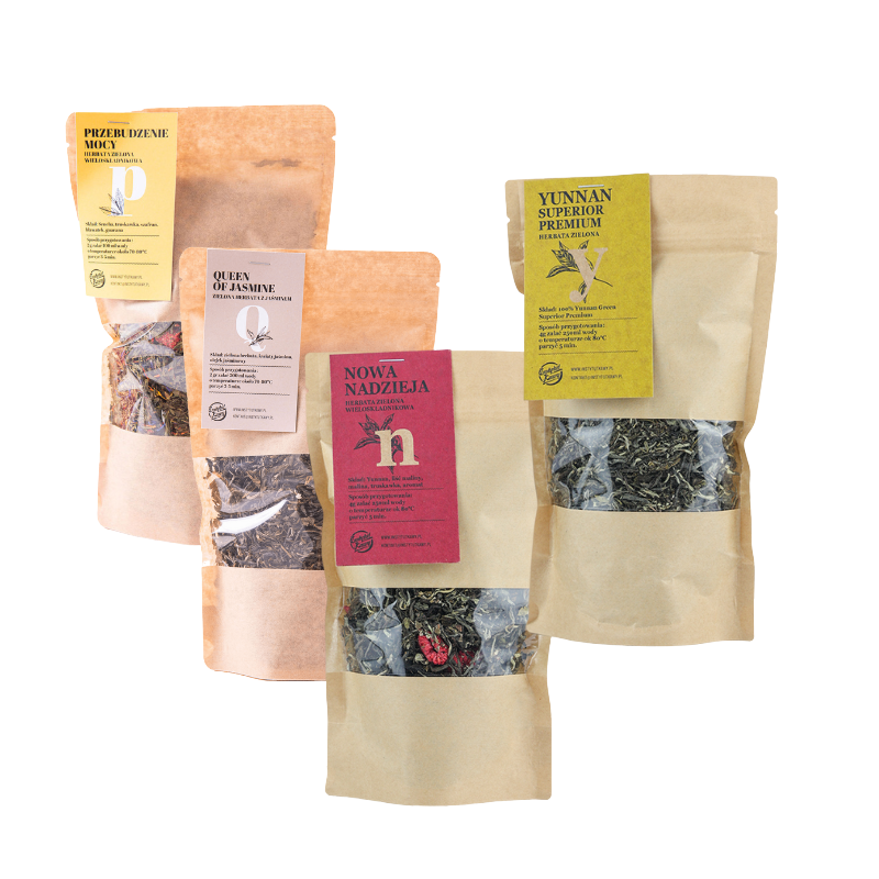 "zielone bestsellery!" zestaw herbat zielonych 4x100g
