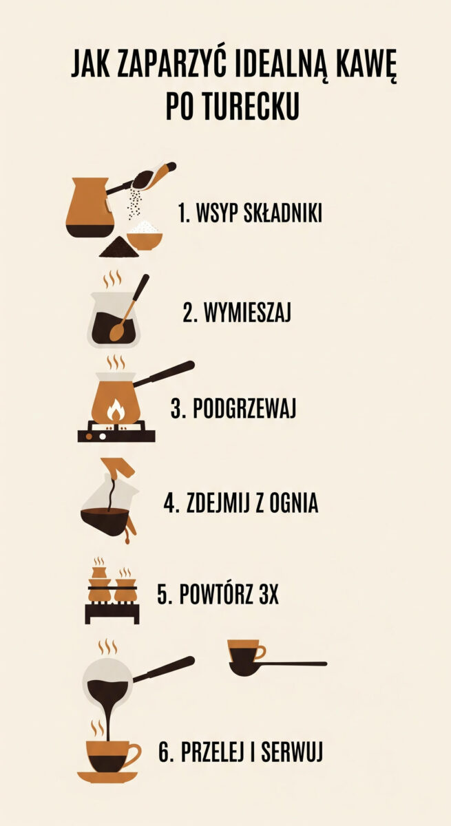 jak parzyć kawę po turecku infografika