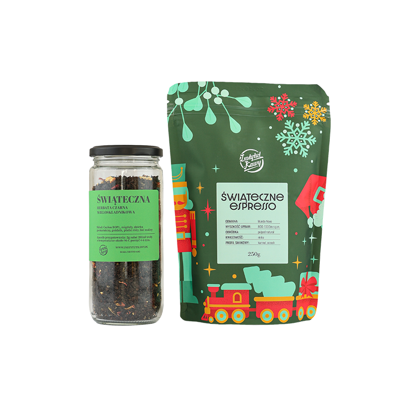 zestaw Świąteczny! Świąteczne espresso i herbata Świąteczna
