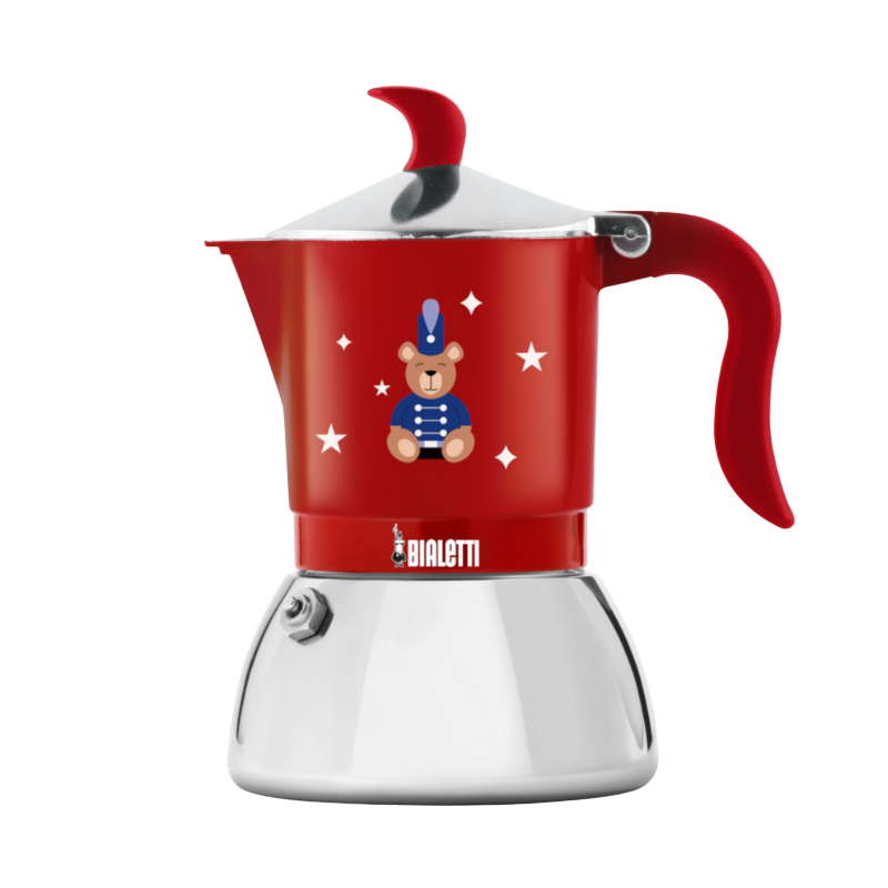 kawiarka bialetti fiammetta induction 4tz joyful christmas czerwona