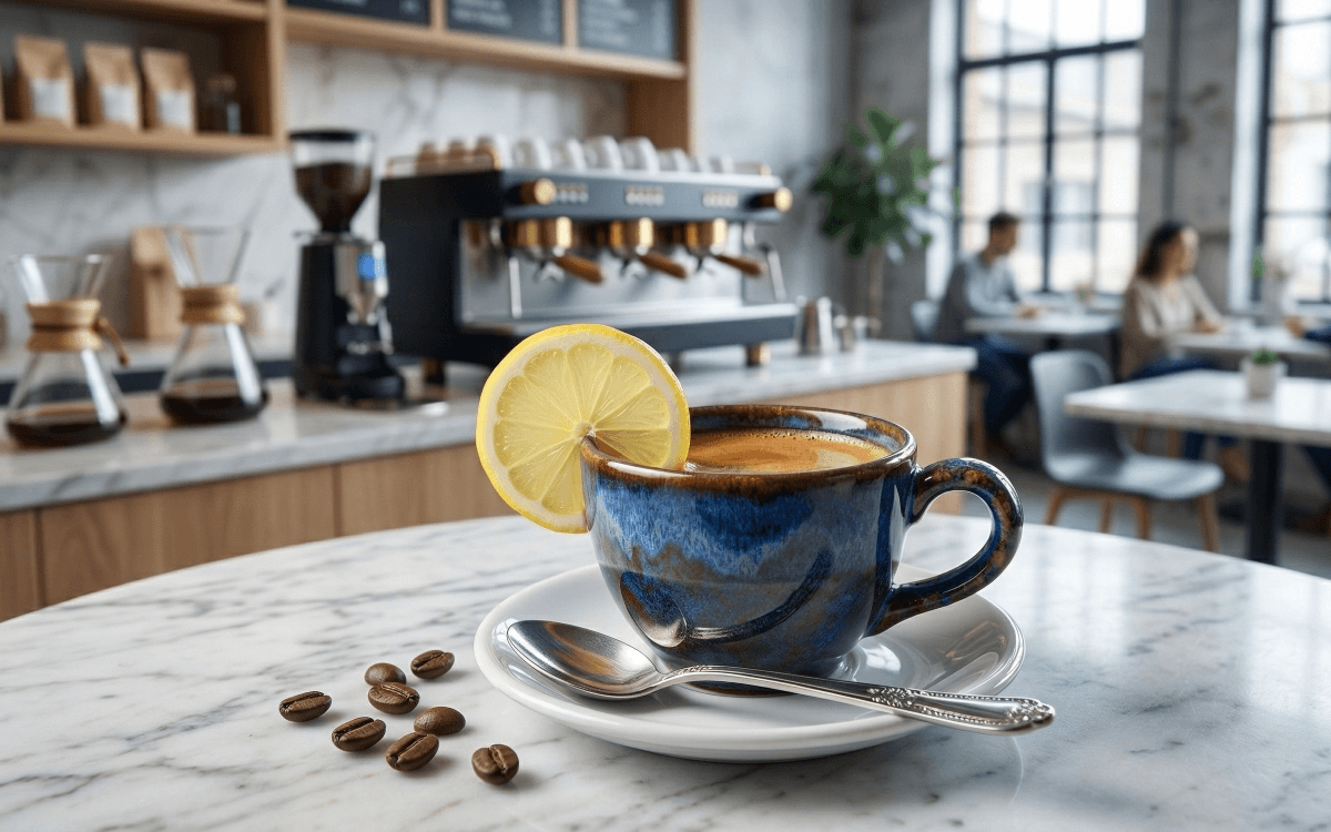 kawa z cytryną (espresso romano)